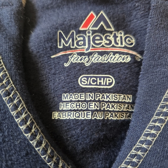 NFL NEW ENGLAND PATRIOTS Majestic Navy Blue and White Lightweight Hoodie. Size S - Picture 9 of 10